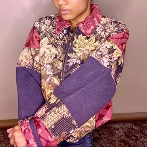 Flashback Vintage Floral Patch Jacket